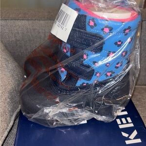 Carter's Navy and leopard Kids Boots